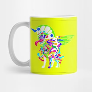 monster sphinx ecopop geometry colored kaiju art Mug